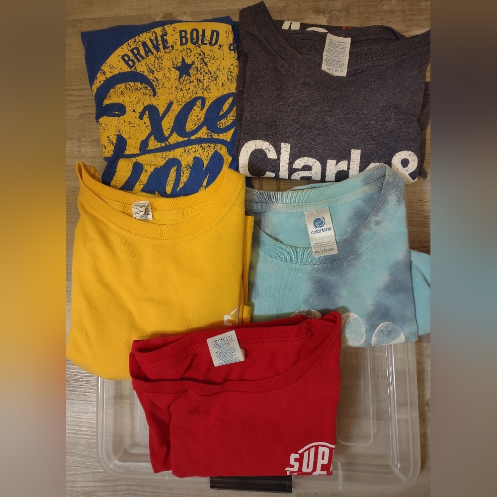 Men 2XL Lot of 5 One Blood /platelet Donor T-Shirts Exceptional - Super - Heroes